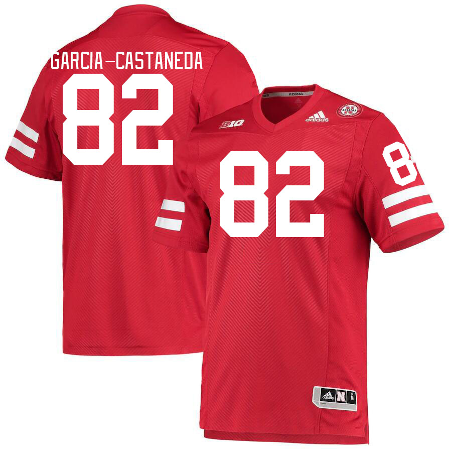 Men #82 Isaiah Garcia-Castaneda Nebraska Cornhuskers College Football Jerseys Stitched Sale-Red